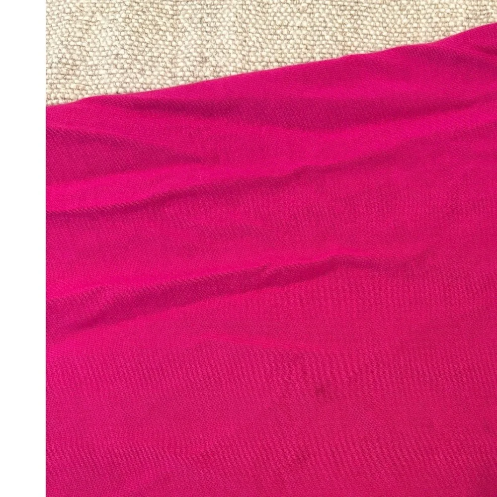 Le Marché by Naked Princess 3/4 Sleeve Wrap Romper Magenta Medium